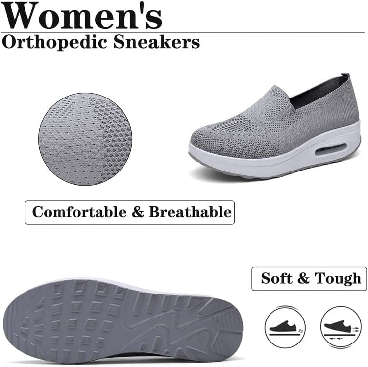 Breathable Wedges Ladies Walking Sneakers - Givemethisnow