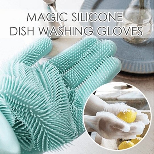 Magic Silicone Dish Washing Gloves - Givemethisnow