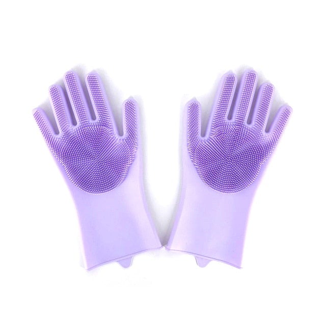 Magic Silicone Dish Washing Gloves - Givemethisnow