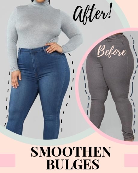 Plus Size Toning Jeans Leggings - Givemethisnow