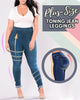 Plus Size Toning Jeans Leggings - Givemethisnow