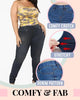 Plus Size Toning Jeans Leggings - Givemethisnow