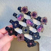 Sparkling crystal stone braided hair clips - Givemethisnow