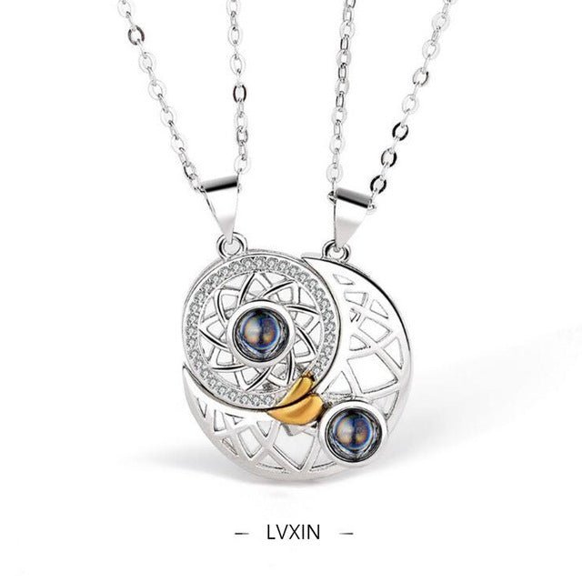 Sun and Moon Magnetic Projection Necklace - Givemethisnow